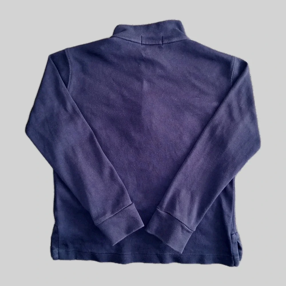 Polo Ralph Lauren 1/4 Zip Pony Sweater Pullover Boys Size 5 Blue Casual Preppy